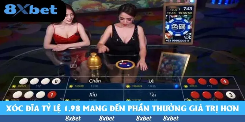 Xóc đĩa trả thưởng 1.98 giúp tăng sức hút cho các phiên chơi.